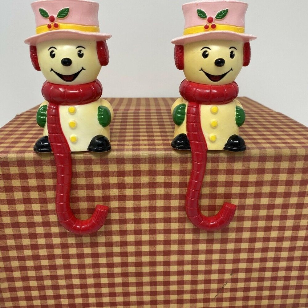 Vtg Lot 2 Sun Hill Snowman Stocking Hangar